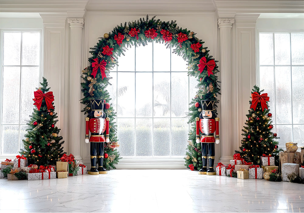 Backdrop Christmas Nutcrackers