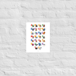 Animal Alphabet Poster (English)