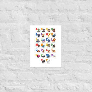 Animal Alphabet Poster (English)