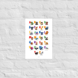 Animal Alphabet Poster (English)