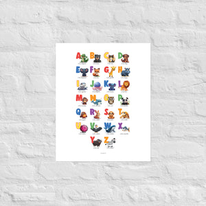 Animal Alphabet Poster (English)