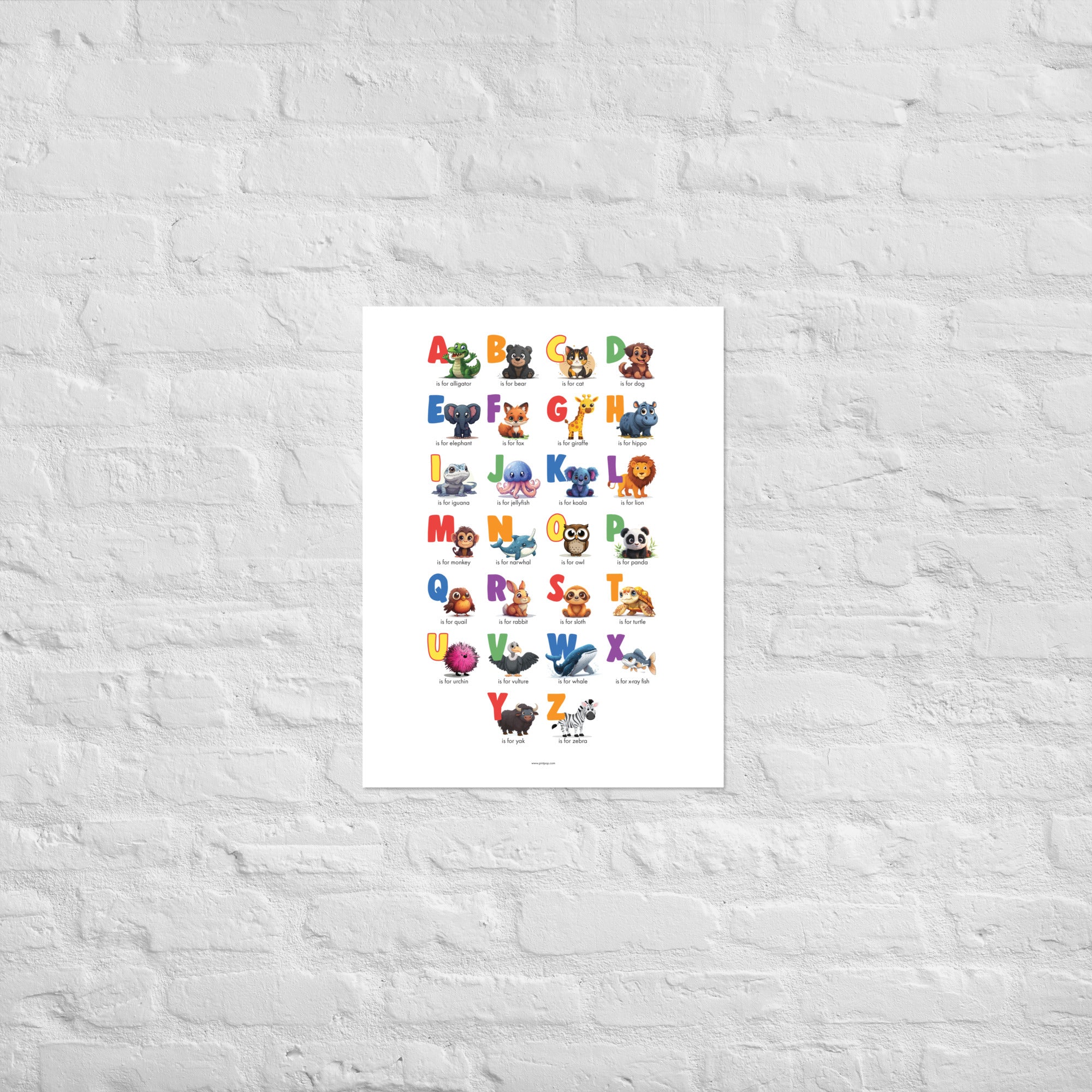 Animal Alphabet Poster (English)
