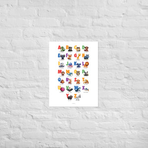 Animal Alphabet Poster (English)