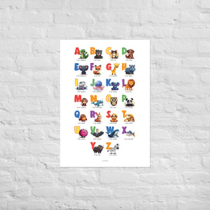 Animal Alphabet Poster (English)