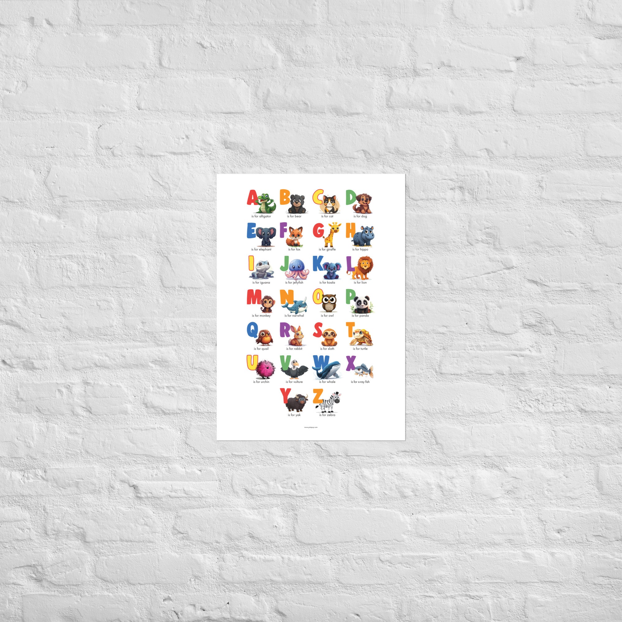 Animal Alphabet Poster (English)