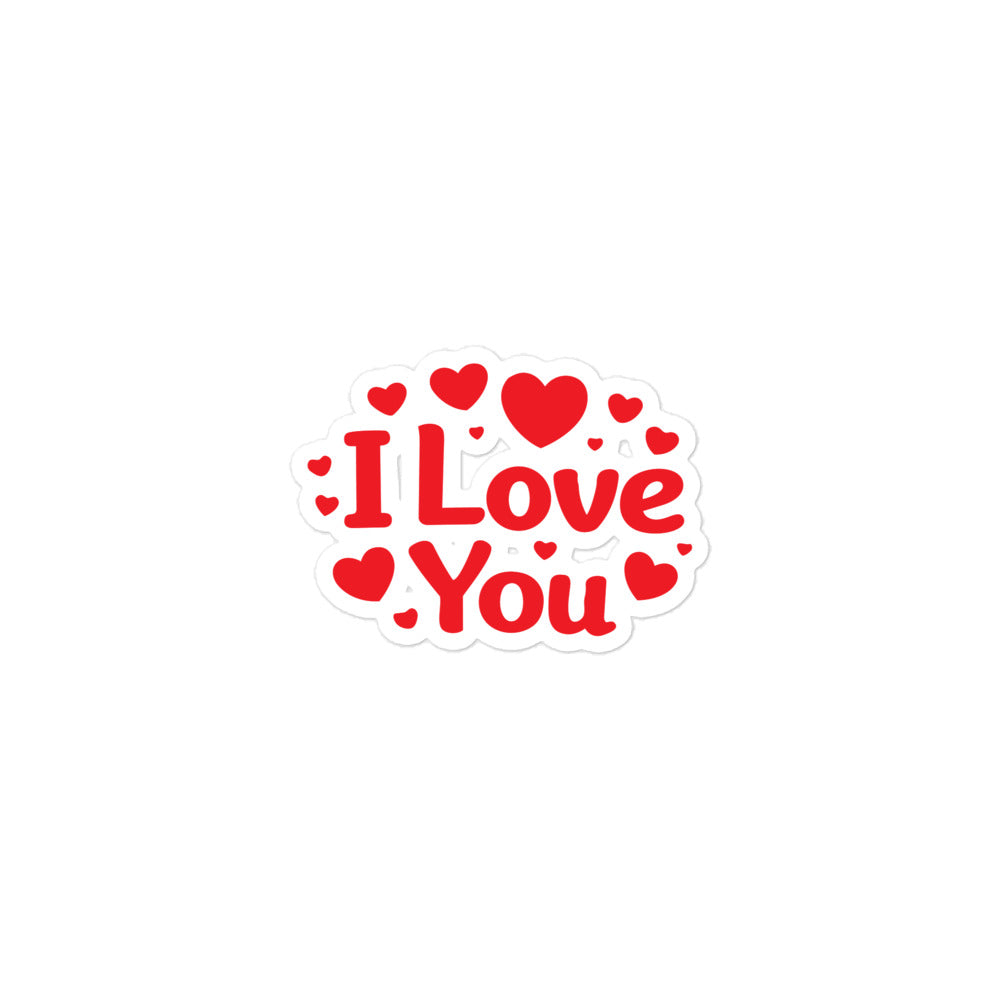 I Love You Bubble-free stickers