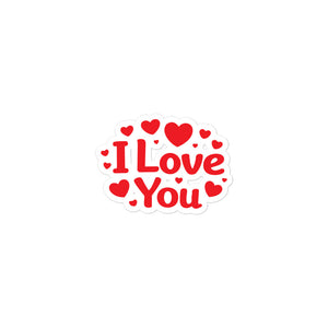 I Love You Bubble-free stickers