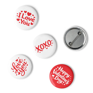 Valentine's Collection Set of pin buttons