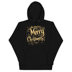 Gold Merry Christmas Unisex Hoodie