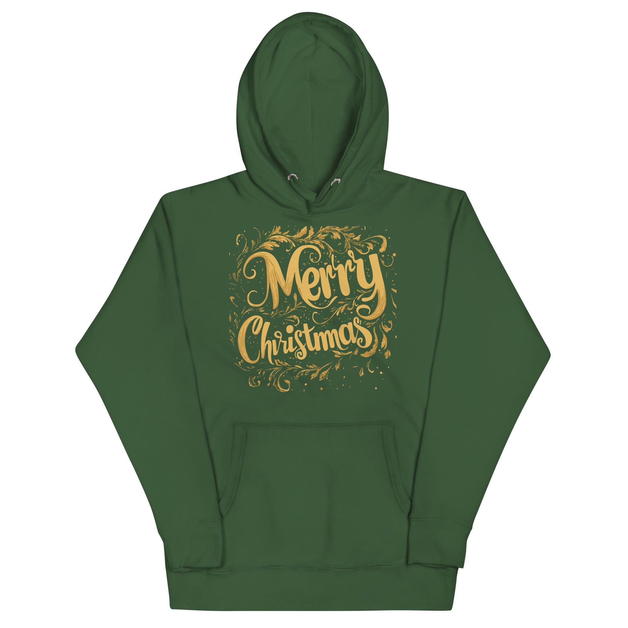 Gold Merry Christmas Unisex Hoodie